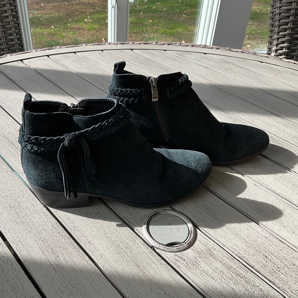 MICHAEL by Michael Shannon Mallory Black Suede Booties